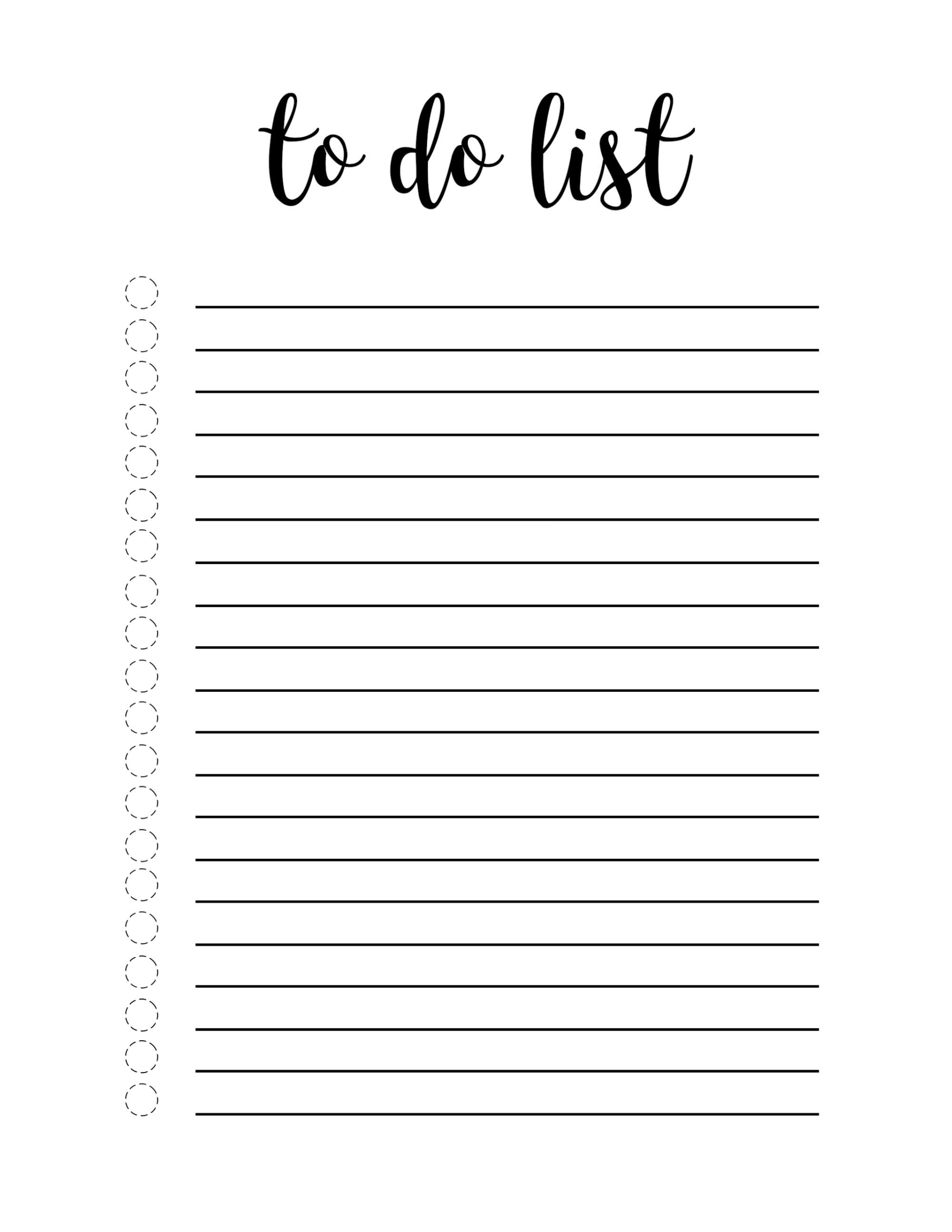Free Printable To Do List Template | Making Notebooks | Pinterest - To Do List Free Printable