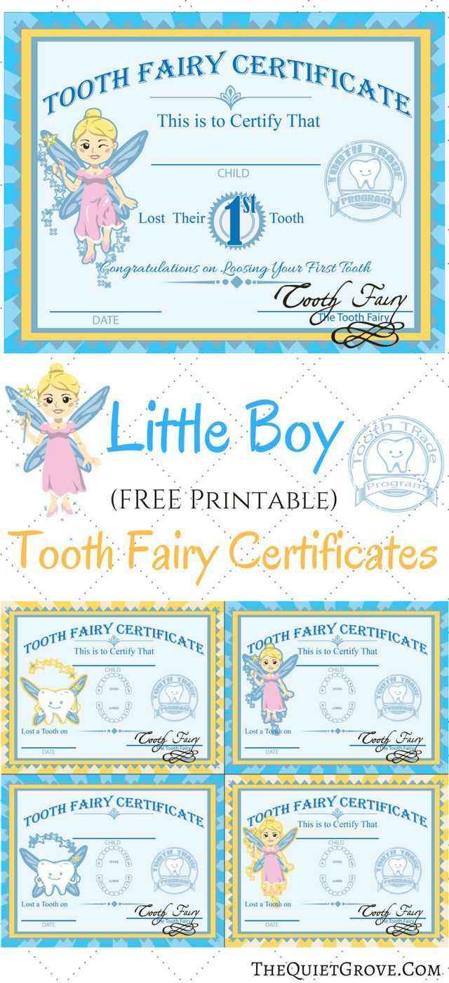 Free Printable Tooth Fairy Certificates | Fabnfree // Freebie Group - Free Printable Tooth Fairy Certificate