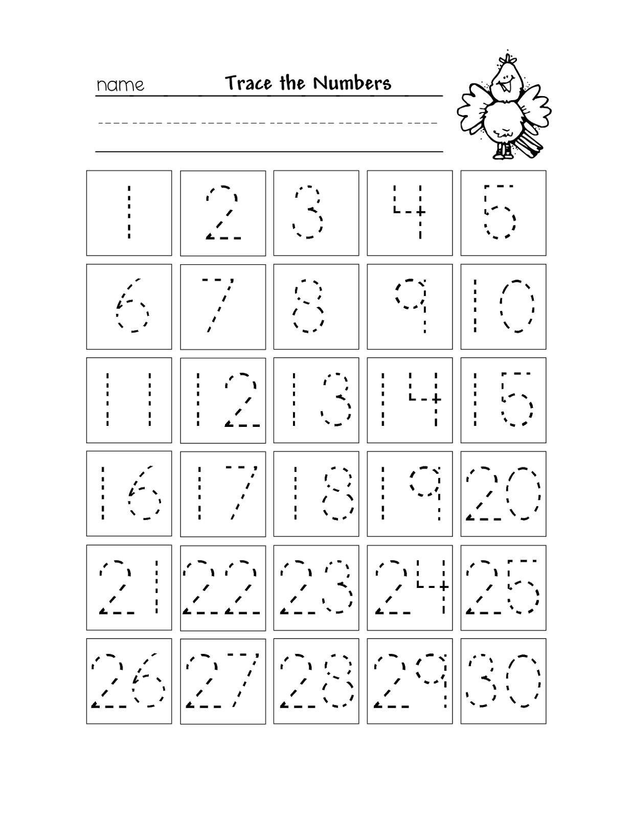 Free Printable Tracing Numbers 1 20 Worksheets – Worksheet Template - Free Printable Tracing Numbers 1 50