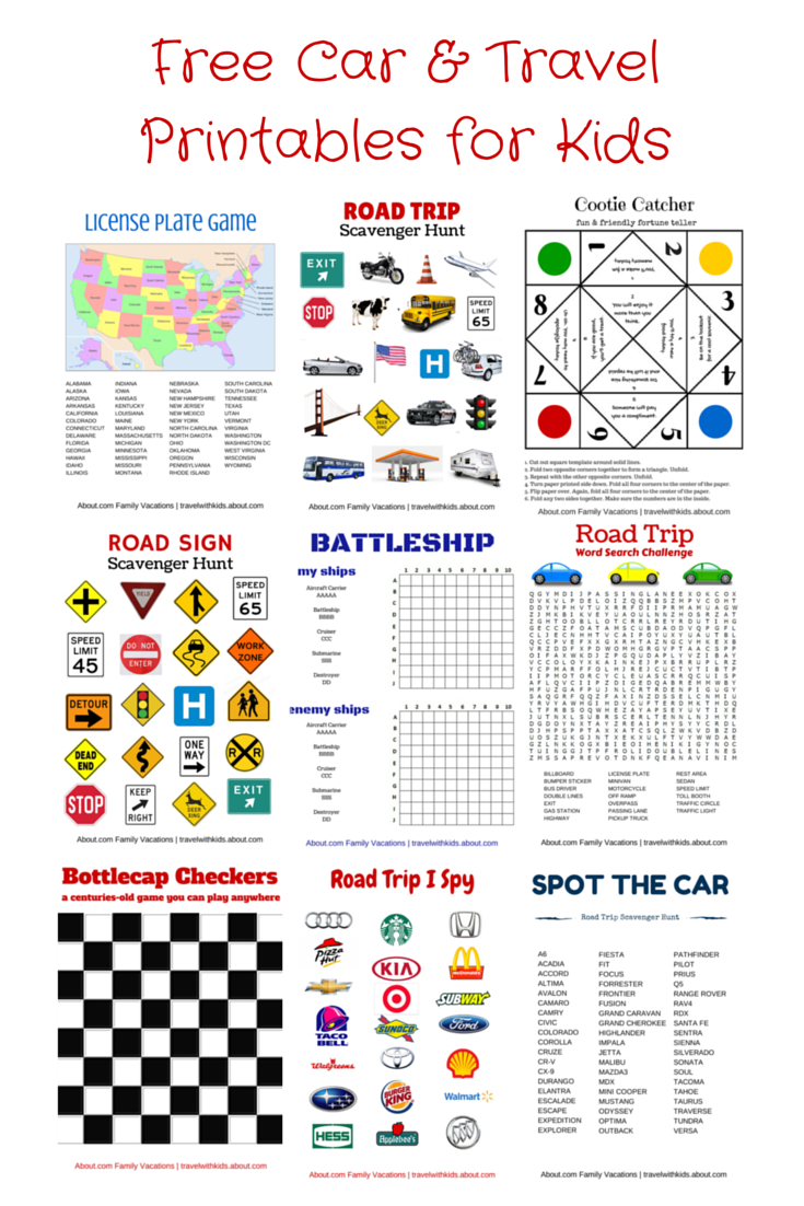 Free Printable Travel Games For Kids | Road Trip | Pinterest | Road - Free Printable Car Ride Games