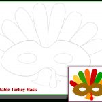 Free Printable Turkey Mask Template | The Mama Zone   Free Printable Turkey Template