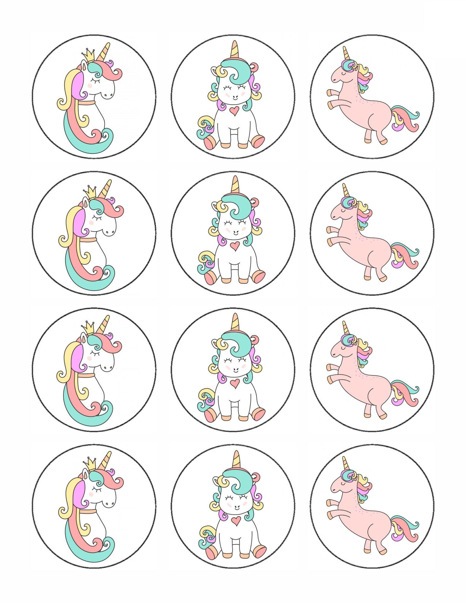 Free Printable Unicorn Cupcake Toppers | Elli &amp;amp; Ethan Birthday Ideas - Free Printable Unicorn Cupcake Toppers