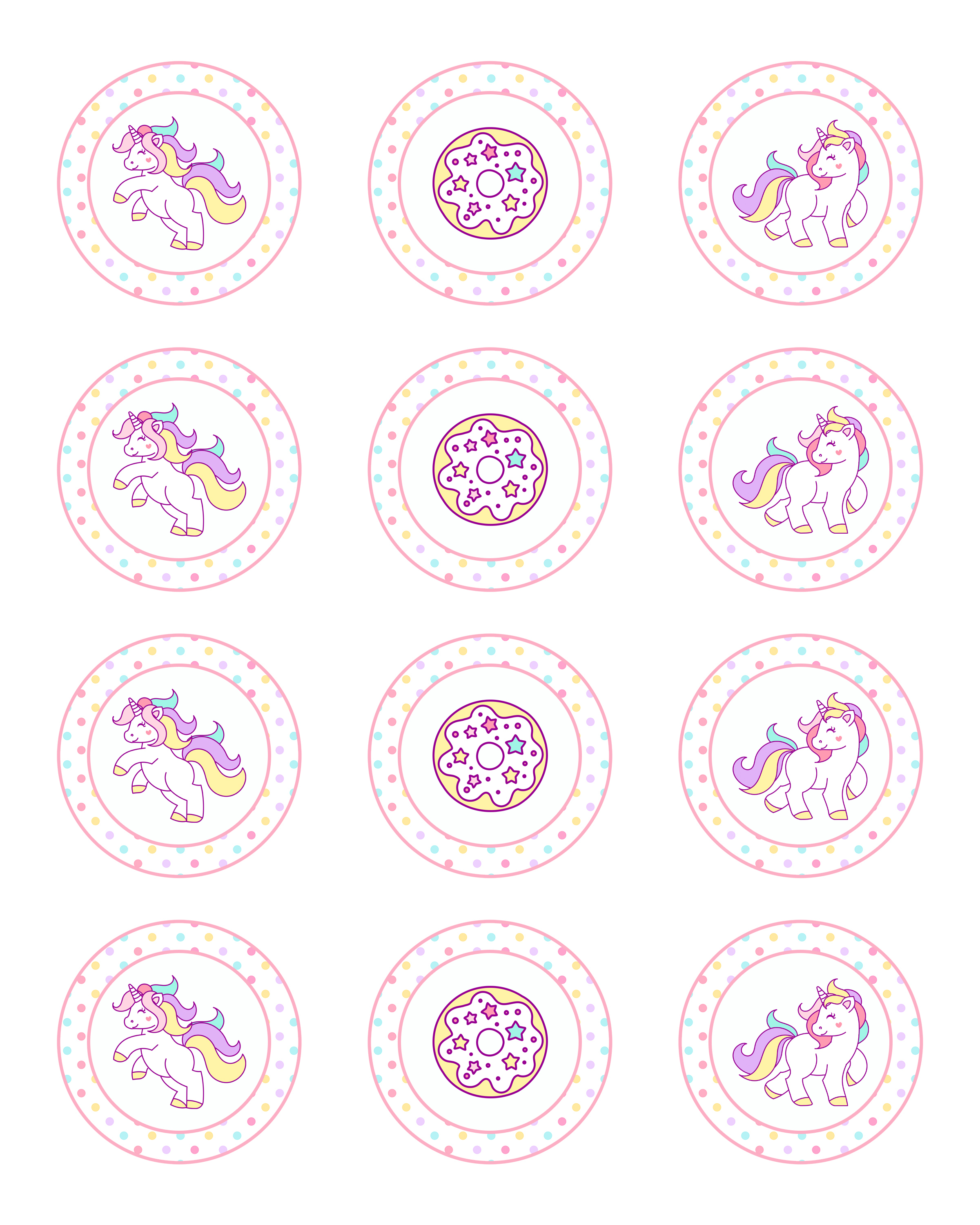 Free Printable Unicorn Party Decorations Pack - The Cottage Market - Free Printable Unicorn Cupcake Toppers