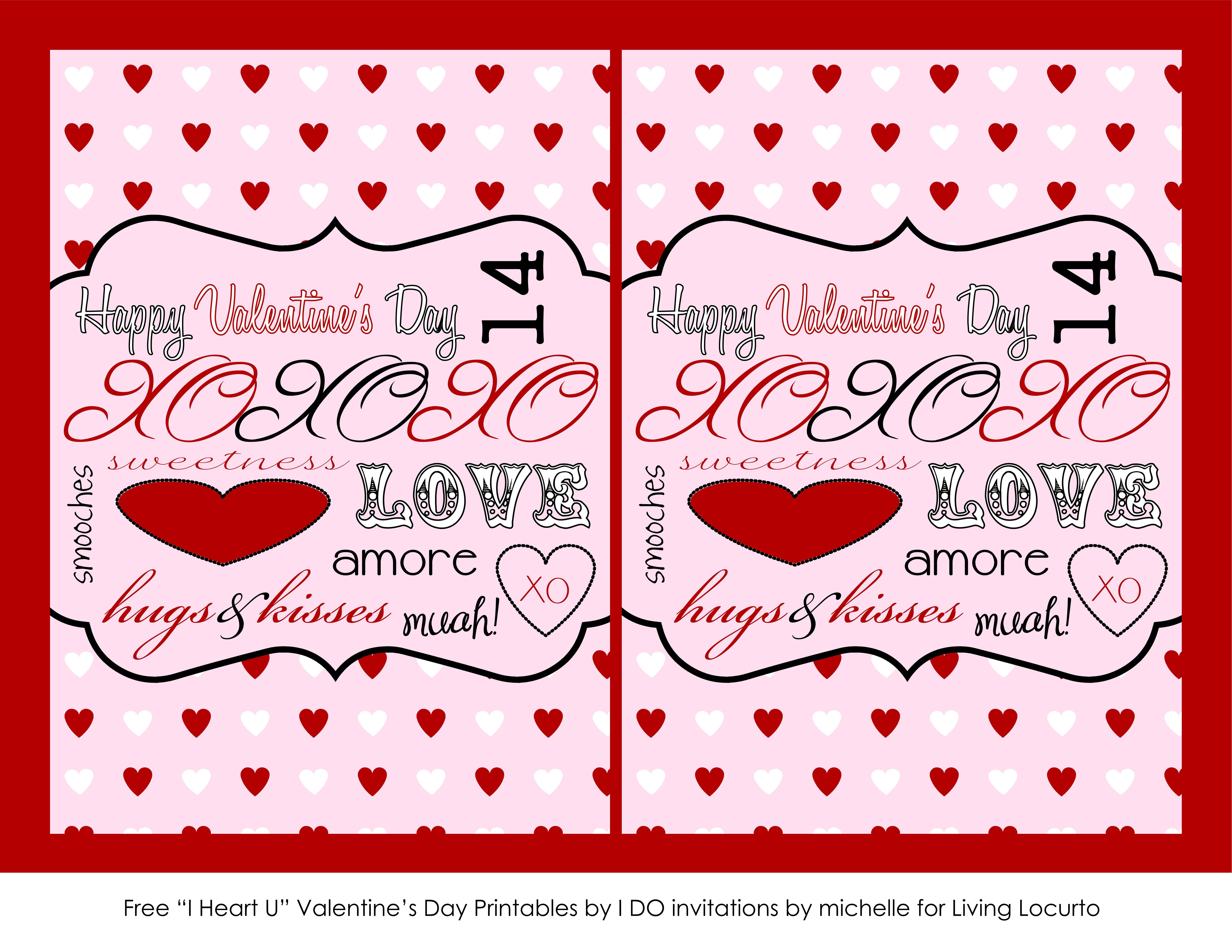 Free Printable Valentine Cards &amp;amp; Love Notes - Living Locurto - Free Printable Valentines Day Cards For Parents
