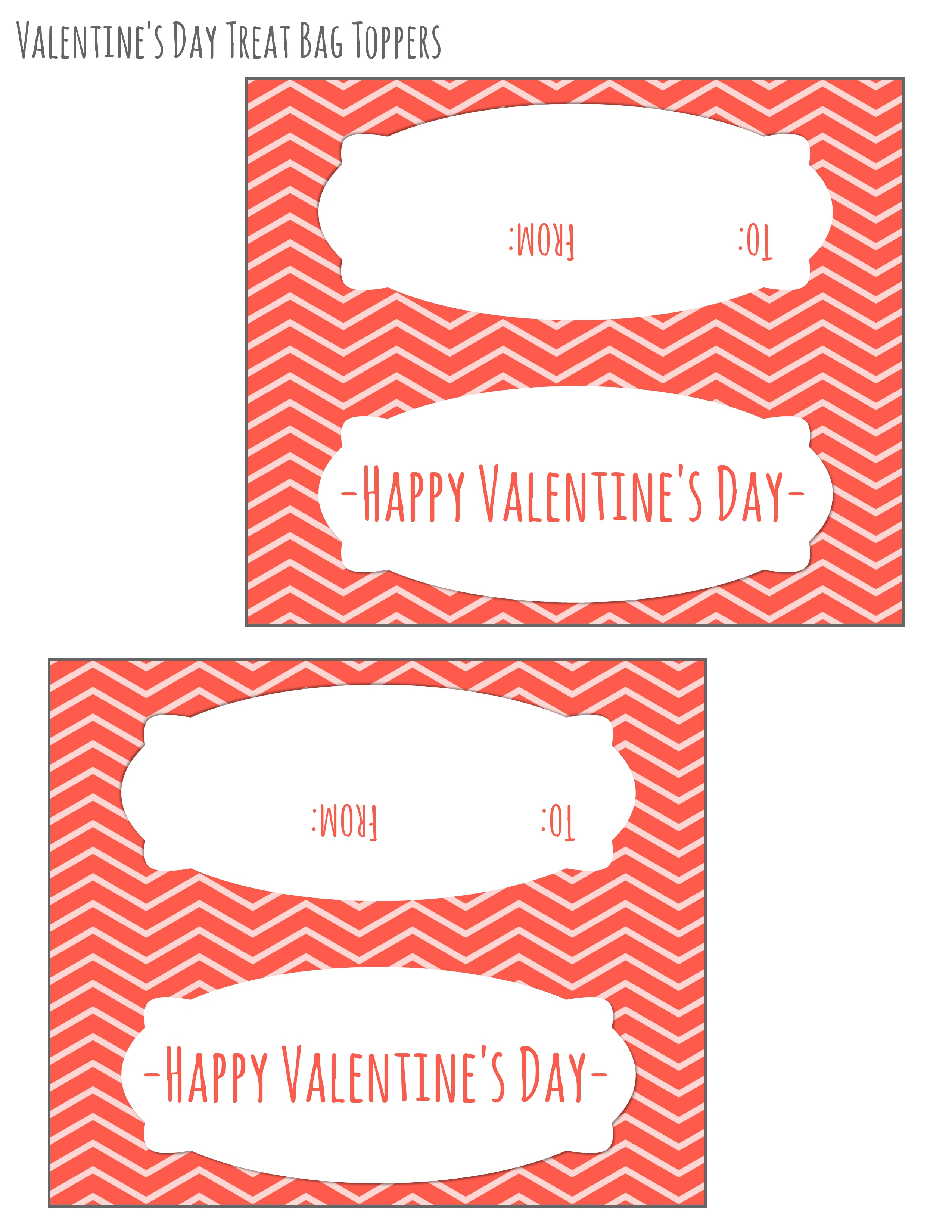 Free Printable Valentines Day Bag Toppers - Domestic Mommyhood - Free Printable Bag Toppers