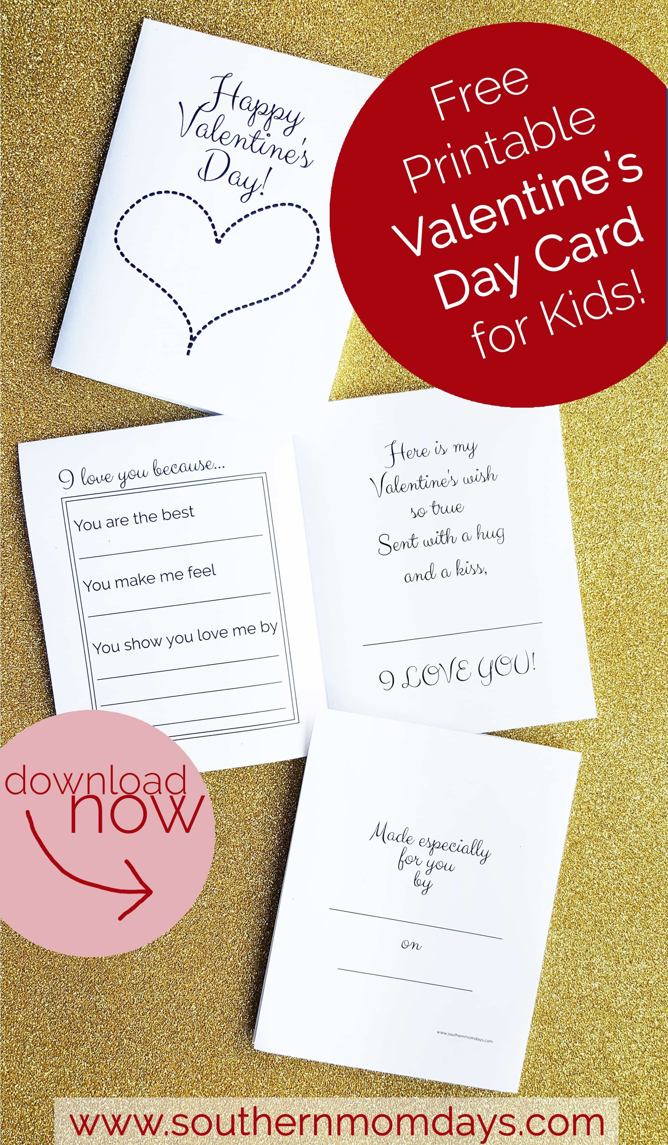 Free Printable: Valentine&amp;#039;s Day Card For Kids | Valentine&amp;#039;s Day - Free Printable Valentines Day Cards For Mom And Dad