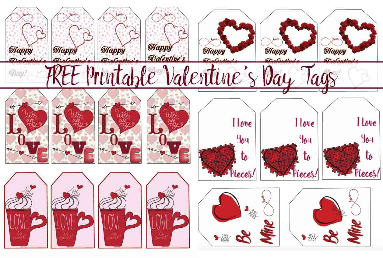 Free Printable Valentine&amp;#039;s Day Gift Tags: Multiple Designs &amp;amp; Sizes - Free Printable Valentines Day Tags