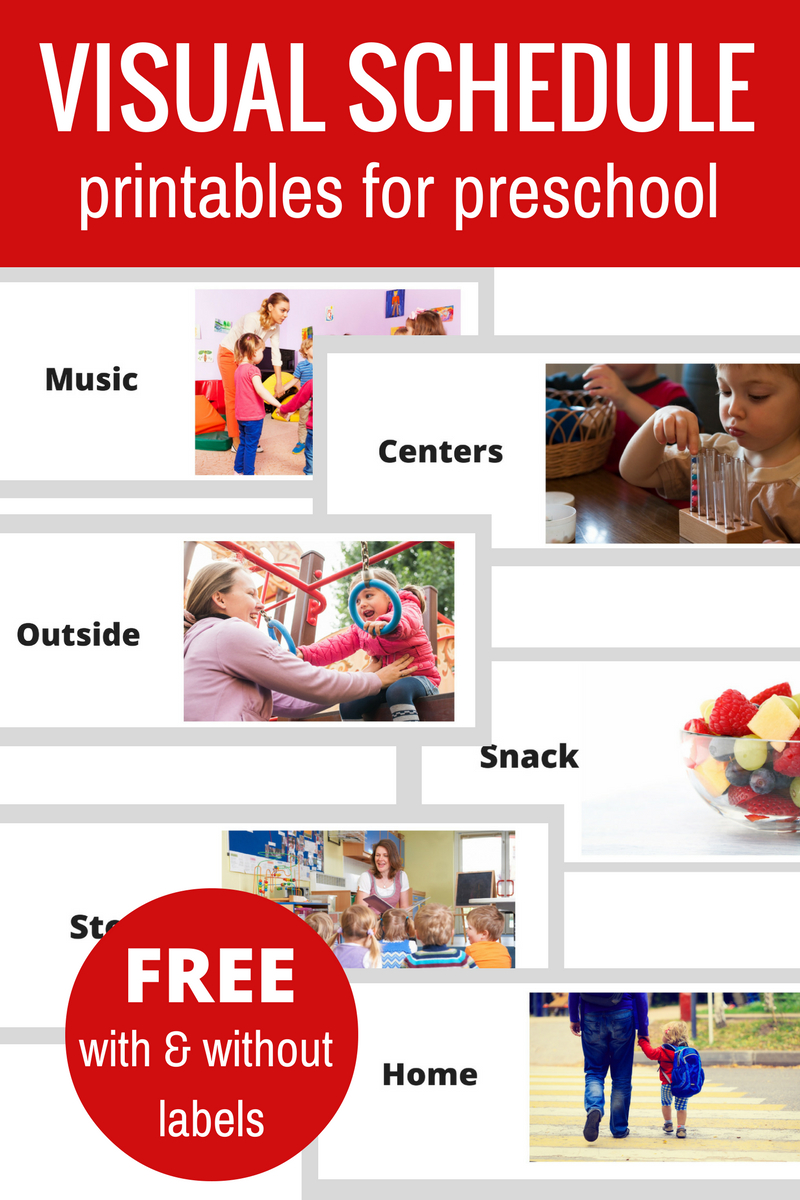 Free Printable Visual Schedule For Preschool - No Time For Flash Cards - Free Printable Picture Schedule For Preschool