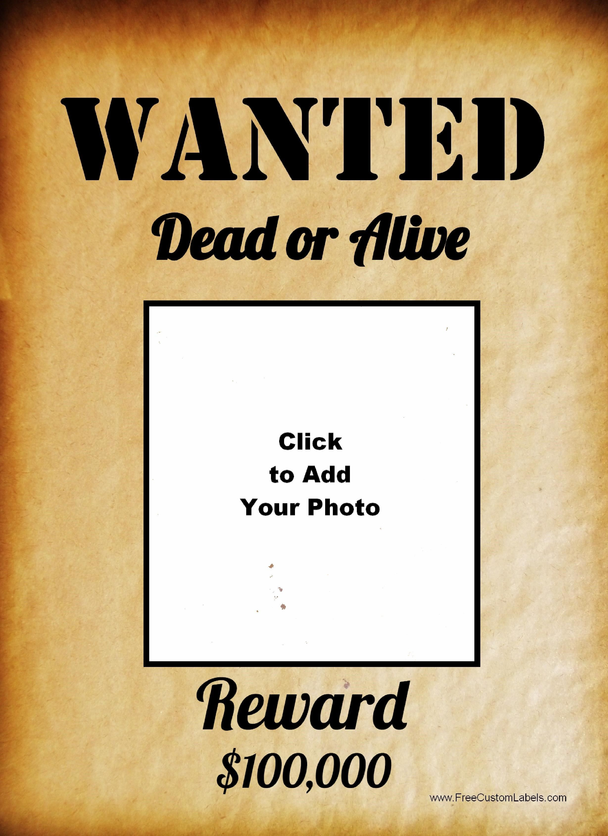 Free Printable Wanted Poster Template Bunch Ideas Of Wanted Poster - Wanted Poster Printable Free