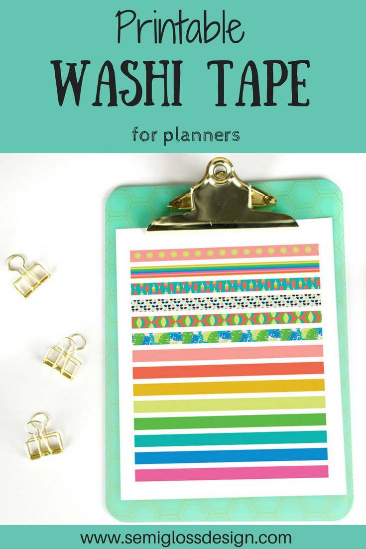 Free Printable Washi Tape For Planners - Free Printable Washi Tape