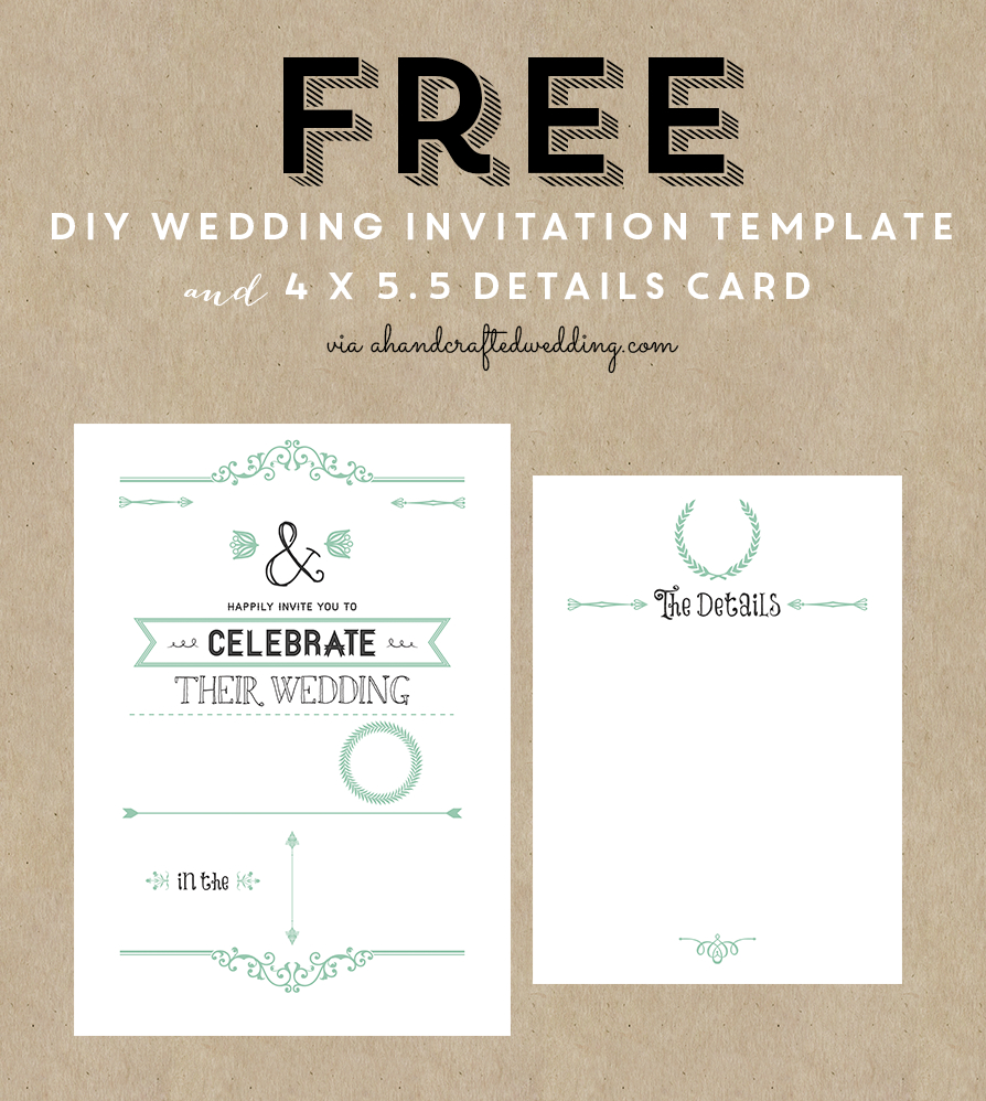 Free Printable Wedding Invitation Template | ** All Things Wedding - Free Printable Wedding Invitations