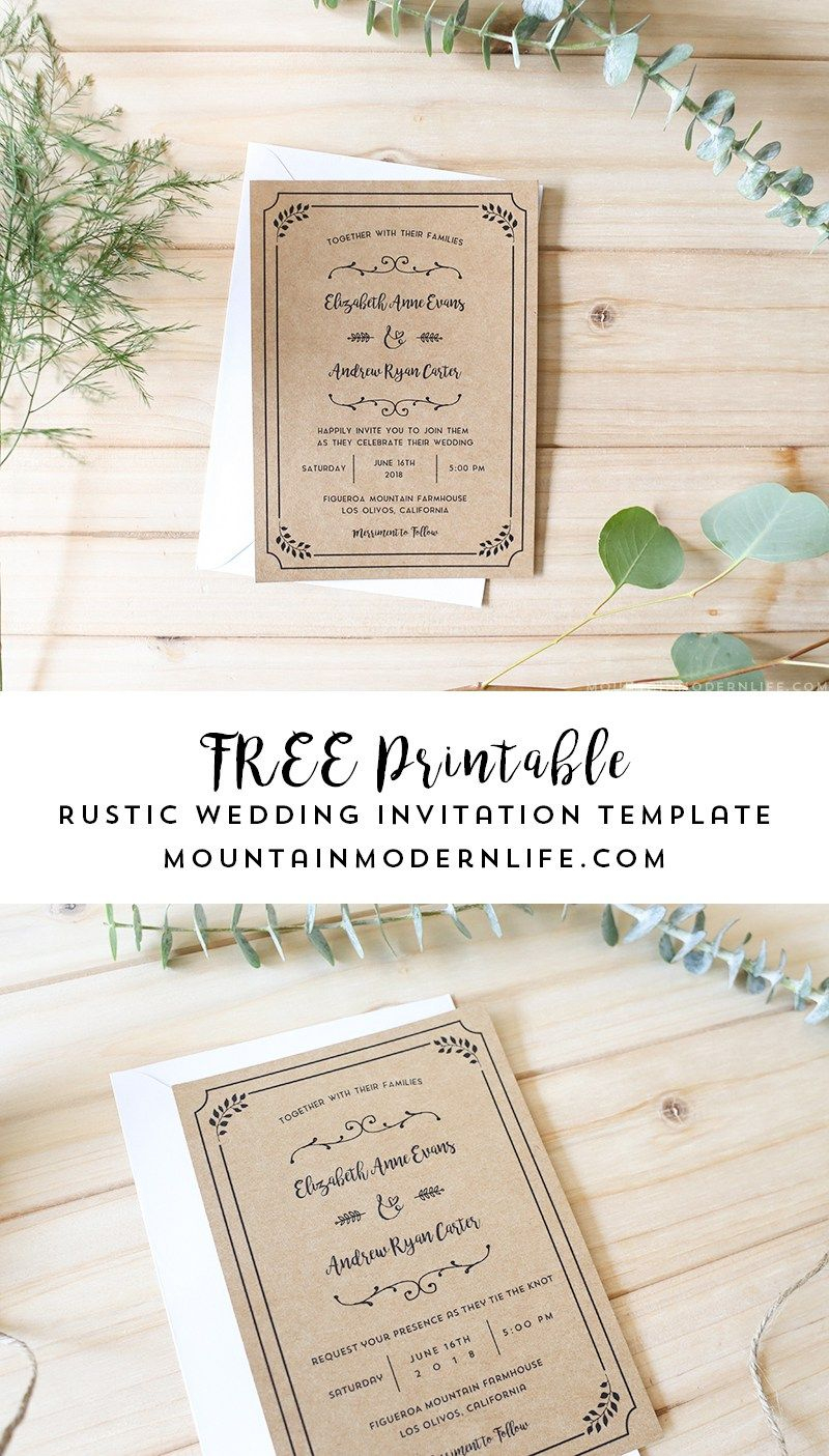 Free Printable Wedding Invitation Template | | Freebies - Free Printable Wedding Invitations With Photo