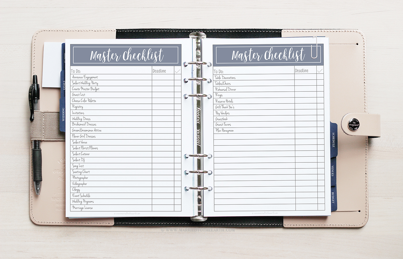 Free Printable Wedding Planner - A5 &amp;amp; Letter - Free Printable Wedding Planner