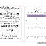Free Printable Wedding Program | Mountainmodernlife   Free Printable Wedding Program Templates