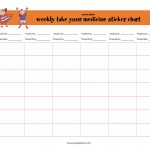 Free Printable Weekly Medicine Sticker Chart | My Loves | Pinterest   Medication Chart Printable Free