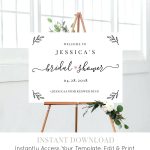 Free Printable Welcome Sign Template Welcome Baby Girl Shower Trench   Free Printable Welcome Sign Template