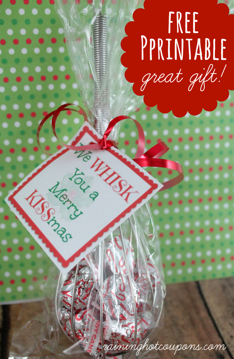 Free Printable Whisk Label “We Whisk You A Merry Kissmas” (Cute Gift - We Wash You A Merry Christmas Free Printable