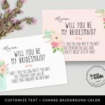 Free Printable: Will You Be My Bridesmaid?   Free Printable Will You Be My Bridesmaid Cards