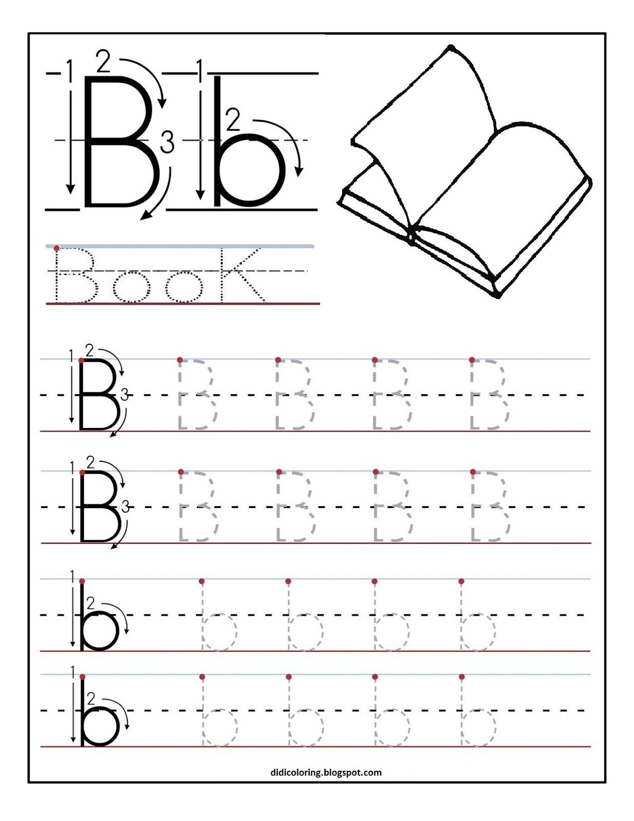 Free Printable Worksheet Letter B For Your Child To Learn And Write - Free Printable Letter Worksheets