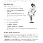 Free Printable Worksheet: When I Have A Conflict. A Quick Self Test   Free Printable Social Stories Worksheets