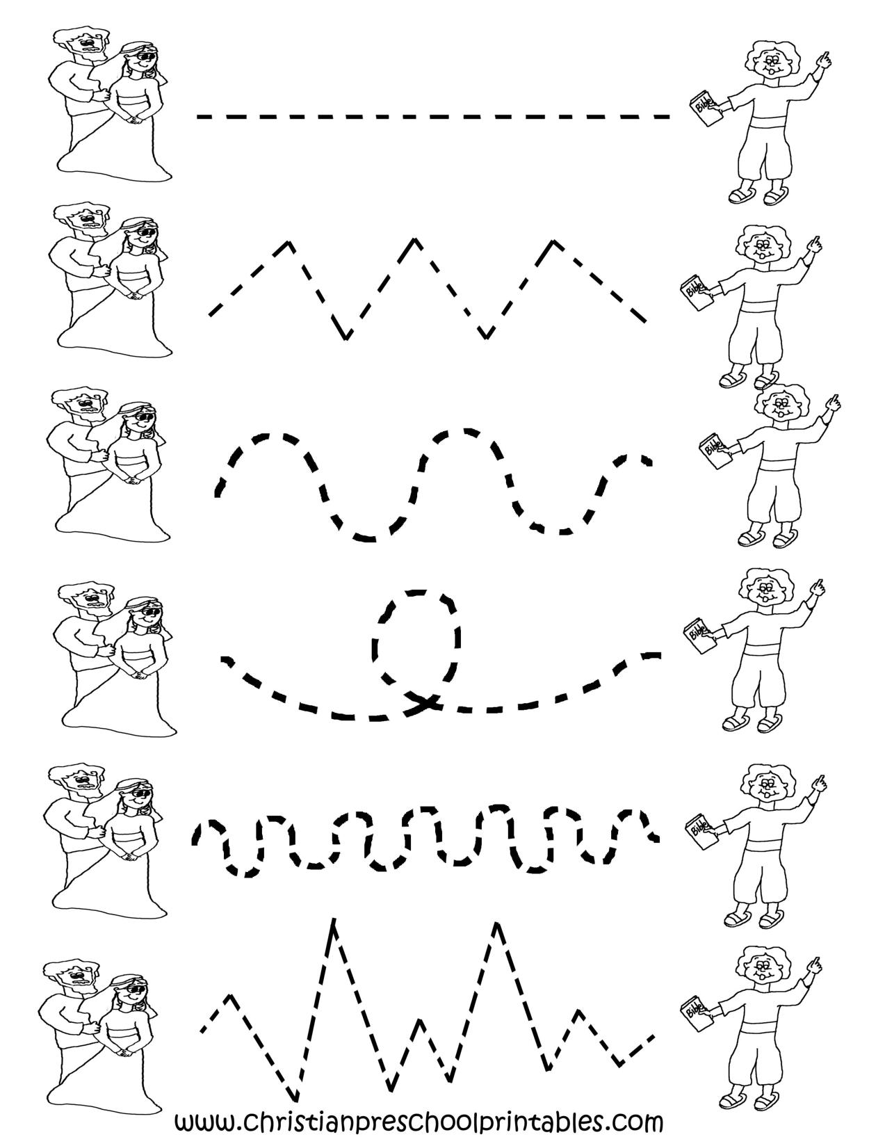 Free Printable Worksheets For Preschool | Preschool Tracing - Free Printable Preschool Worksheets