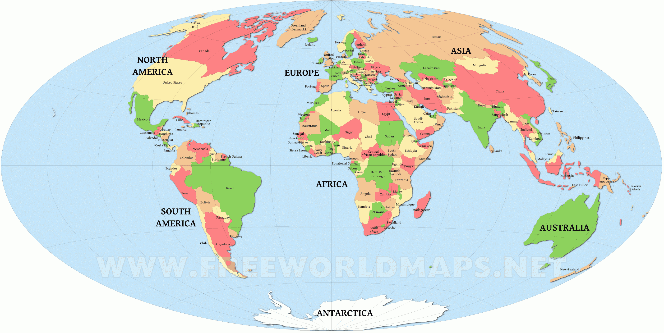 Free Printable World Maps - Free Printable Custom Maps