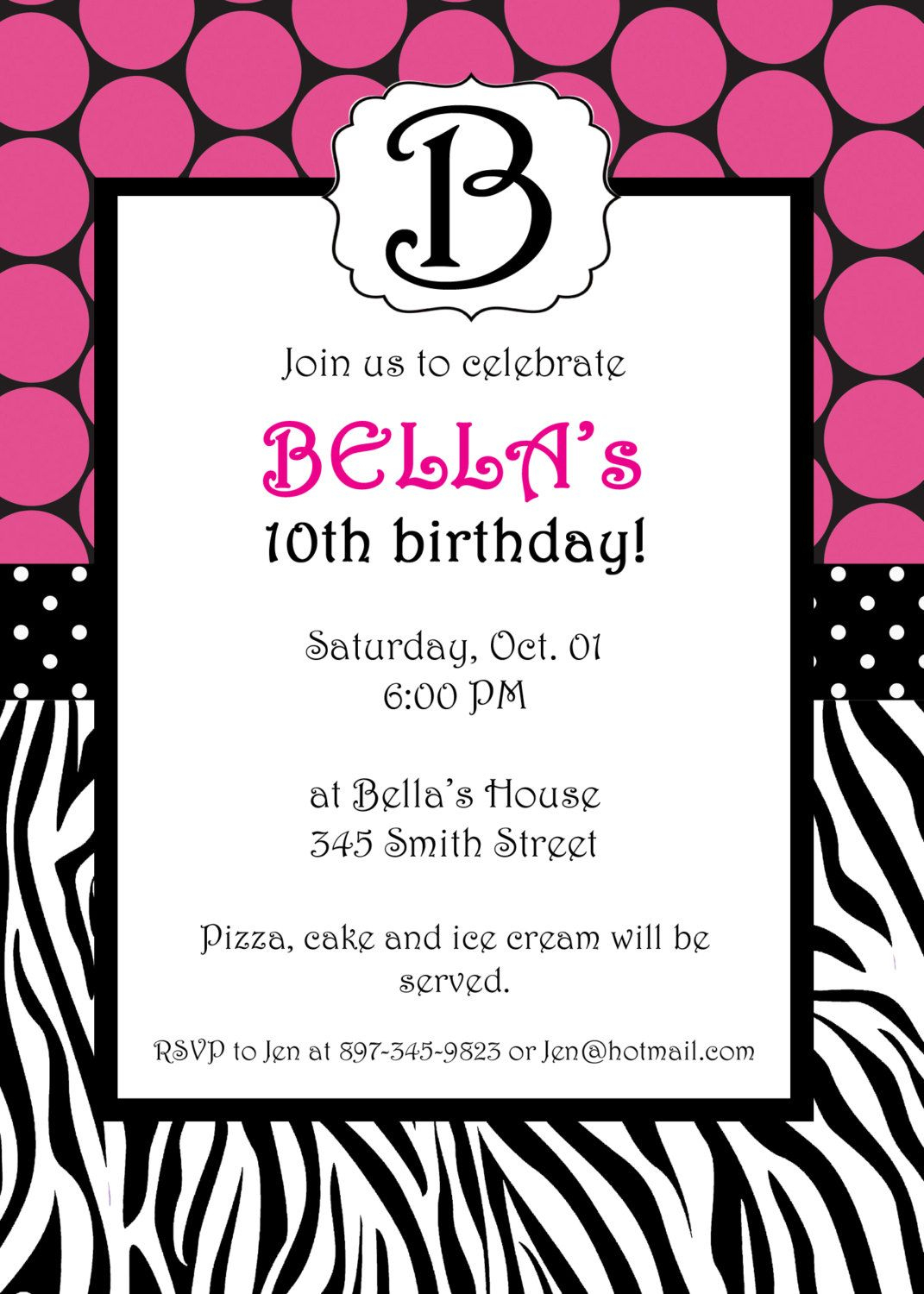 Free Printable Zebra Print Invitations Baby Shower | Emma - Free Printable Animal Print Birthday Invitations