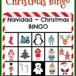 Free Printables: Bilingual Christmas Bingo | Room Mom | Learning   Free Printable Spanish Bingo Cards