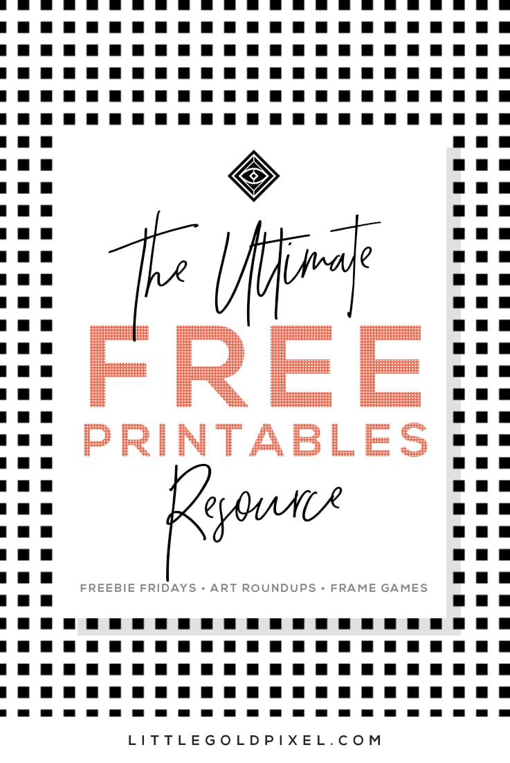 Free Printables • Design &amp;amp; Gallery Wall Resources • Little Gold Pixel - Free Printable Pictures