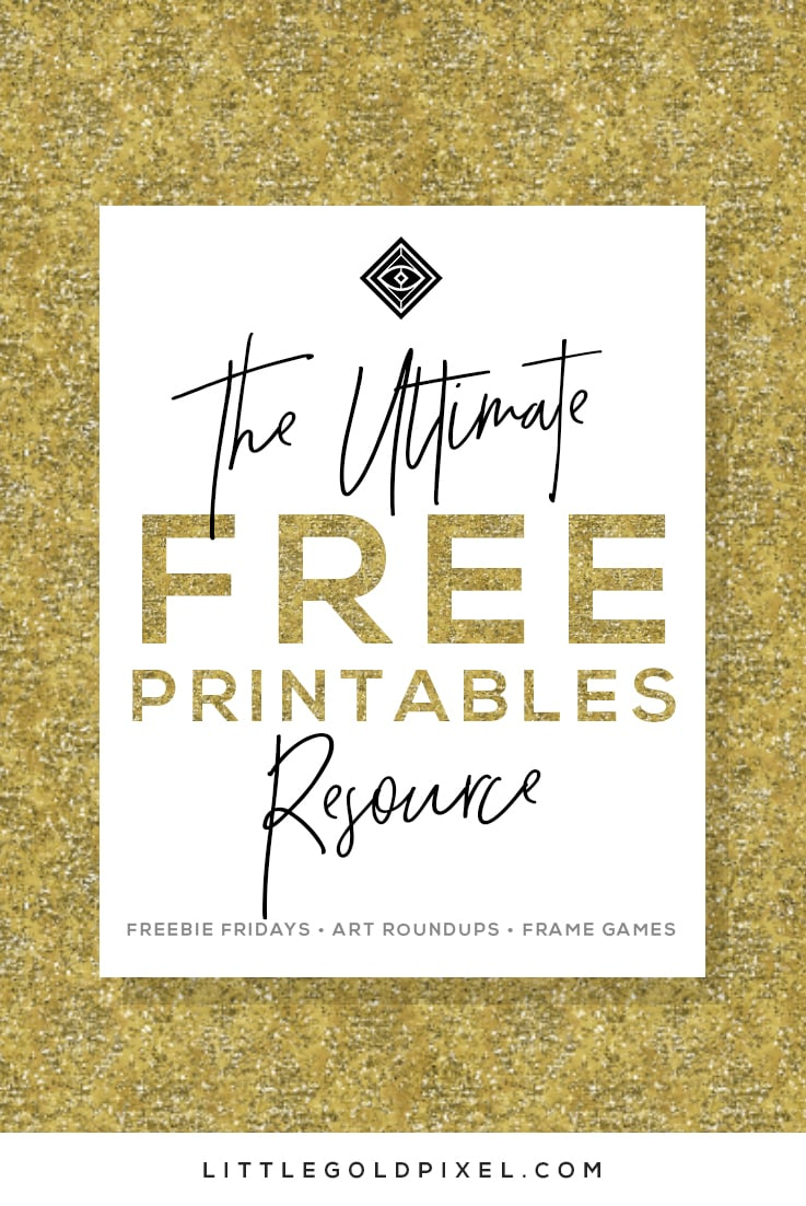 Free Printables • Design &amp;amp; Gallery Wall Resources • Little Gold Pixel - To Have And To Hold Your Hair Back Free Printable