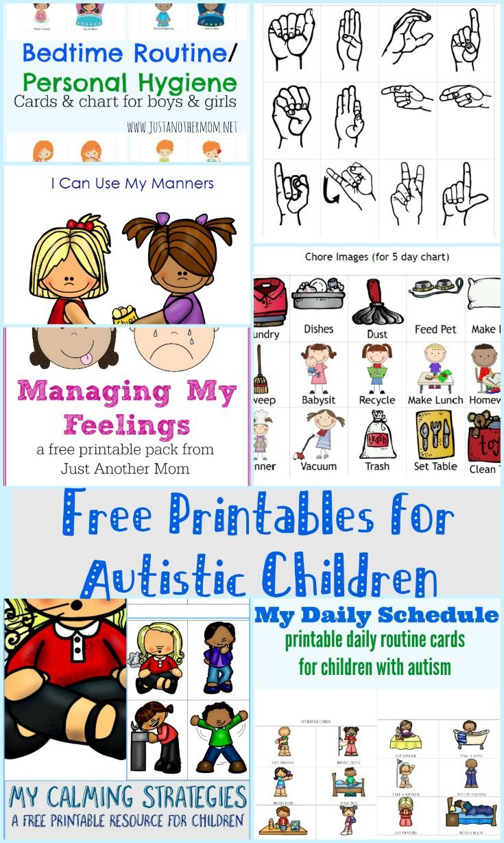 Free Printables For Autistic Children And Their Families Or - Free Printable Schedule Cards