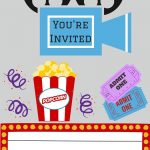 Free Printables | Printable Movie Night Invite | Card Making | Movie   Free Printable Movie Themed Invitations