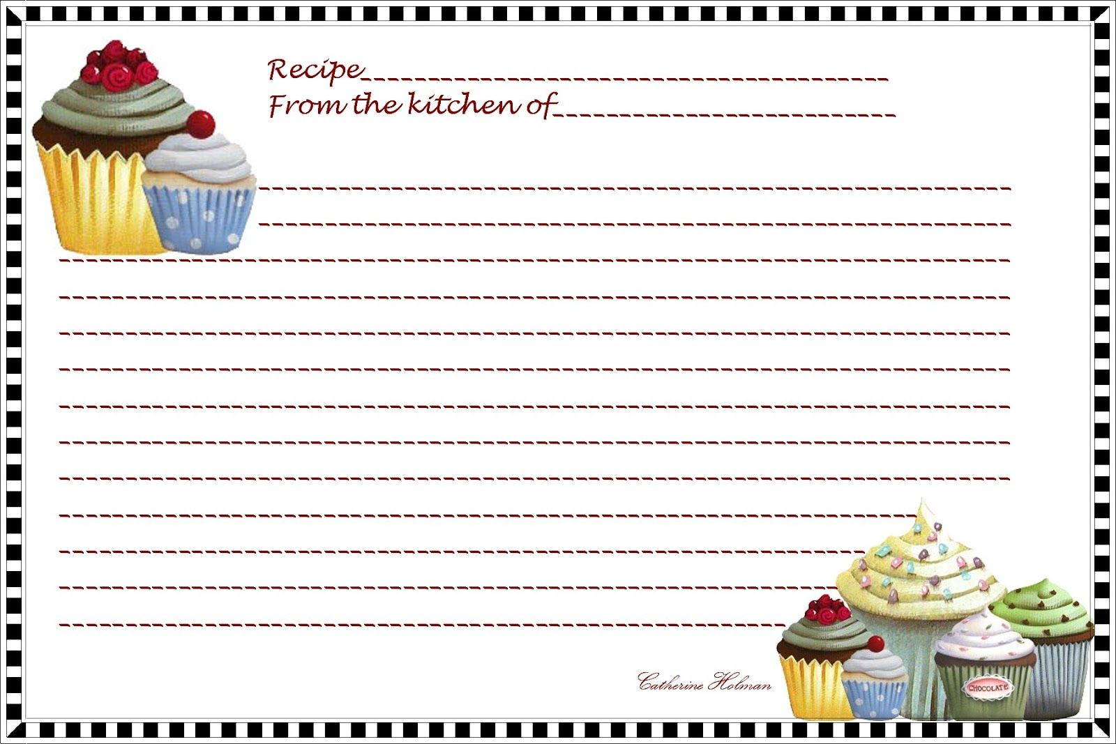 Free Printables Recipes Index Card |  Reply You Can Print This - Free Printable Index Cards