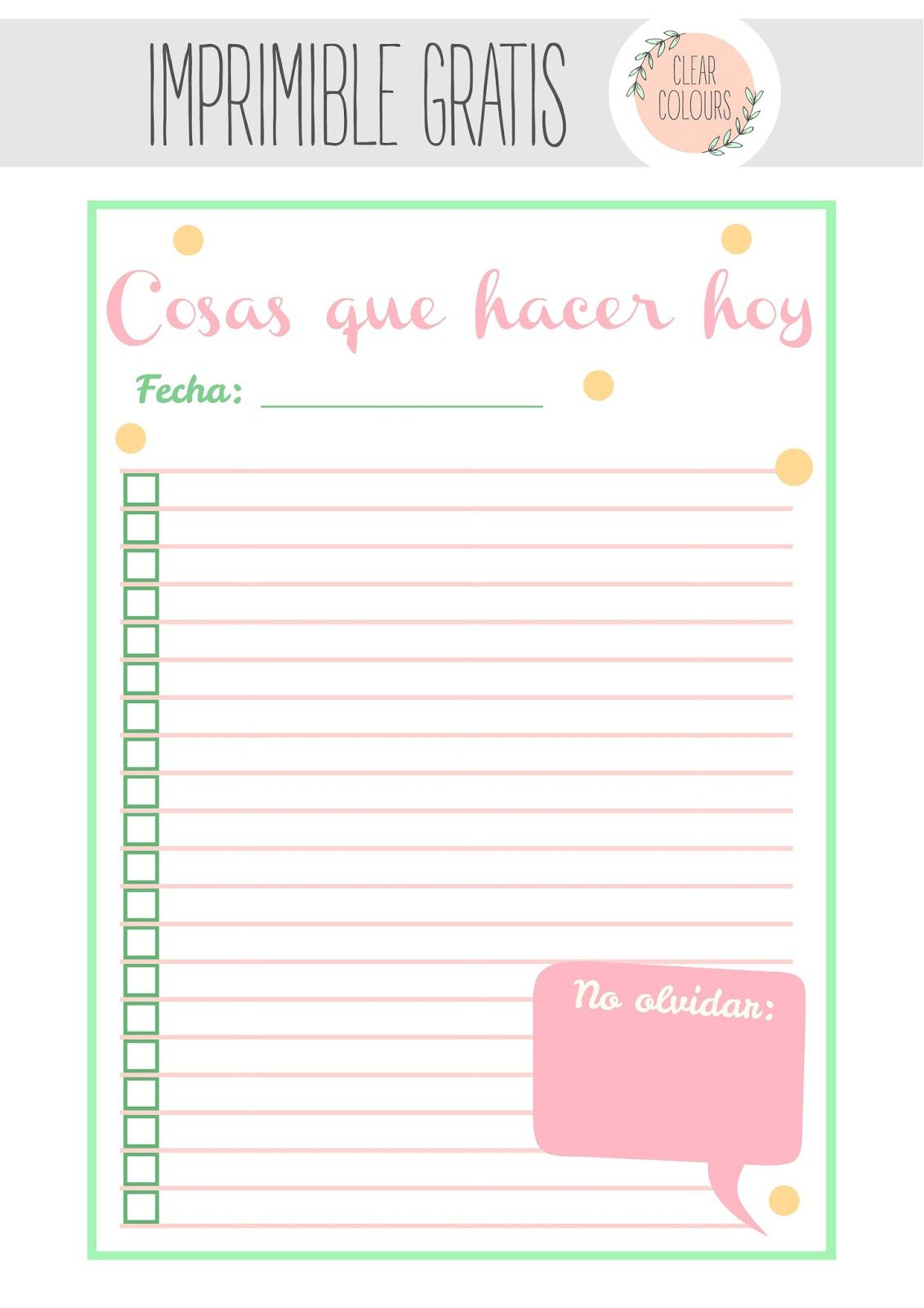 Free Printables: To Do List | Printables | Free Printables - Free Printable Hoy Sheets