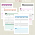 Free Recipe Pages In 6 Colors To Choose From. Editable. | Recipe   Free Printable Recipe Page Template