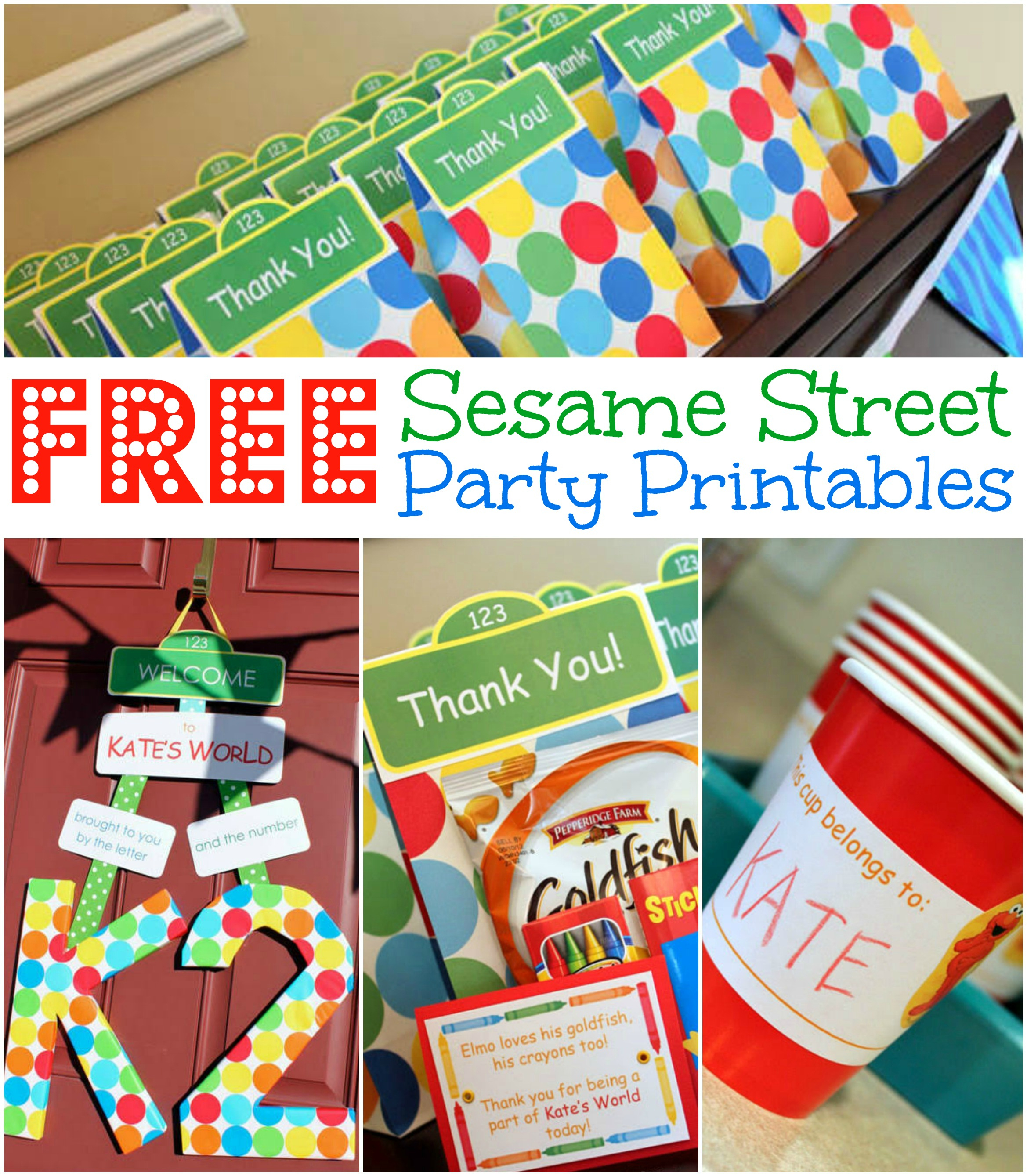 Free Sesame Street Birthday Party Printables - Free Printable Sesame Street Cupcake Toppers