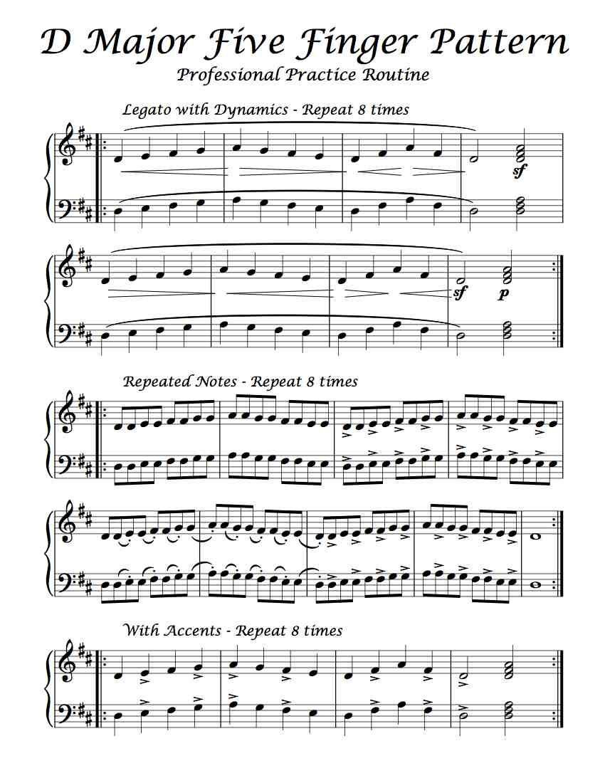 Free Sheet Music - Here Is A Professional Practice Routine Of D - Free Printable Hoy Sheets