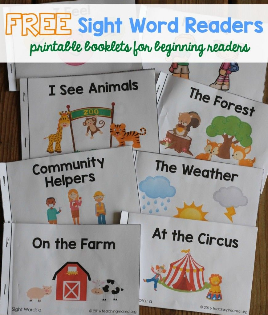 Free Sight Word Readers - Printable Booklets That Focus On Sight - Free Printable Decodable Books For Kindergarten