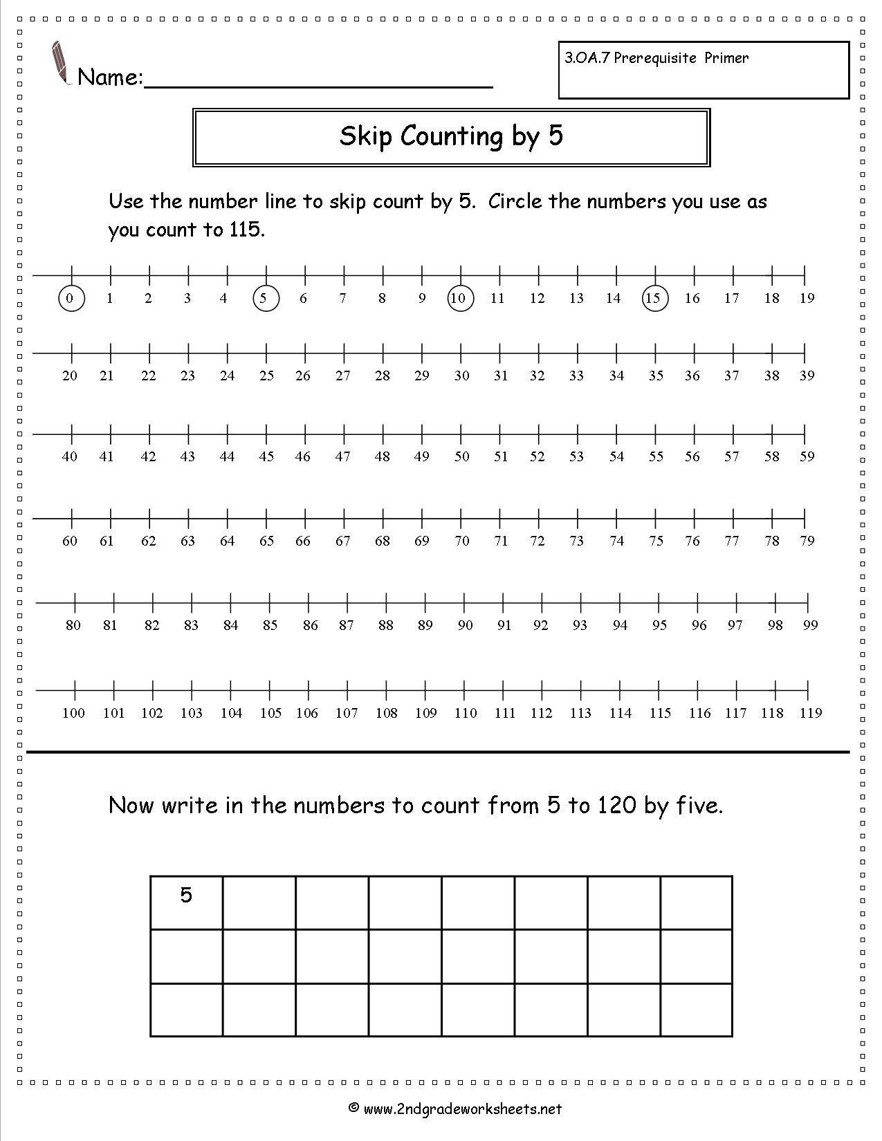 Free Skip Counting Worksheets - Free Printable Counting Worksheets