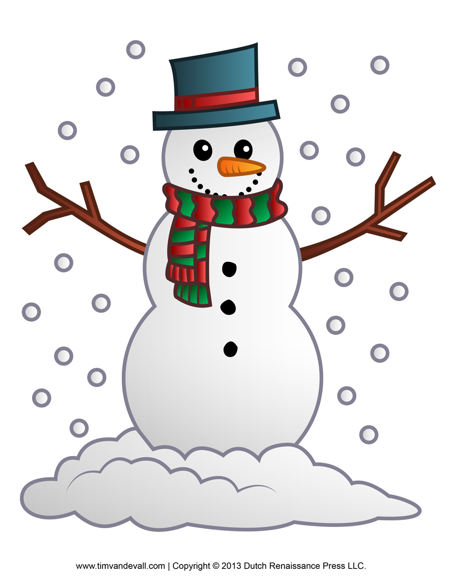 Free Snowman Clipart, Template &amp;amp; Printable Coloring Pages - Free Printable Snowman Patterns