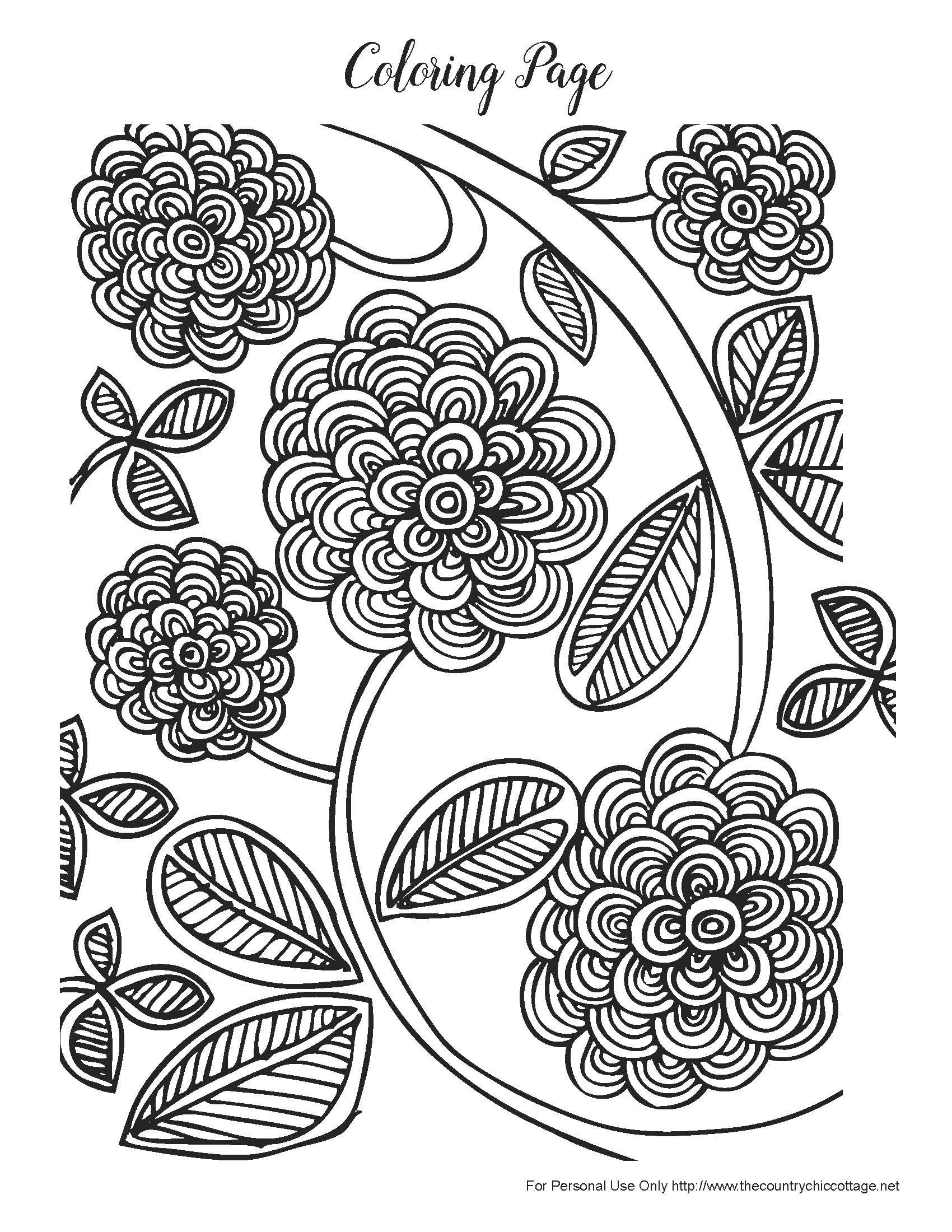 Free Spring Coloring Pages For Adults | Products I Love | Pinterest - Free Printable Coloring Cards For Adults