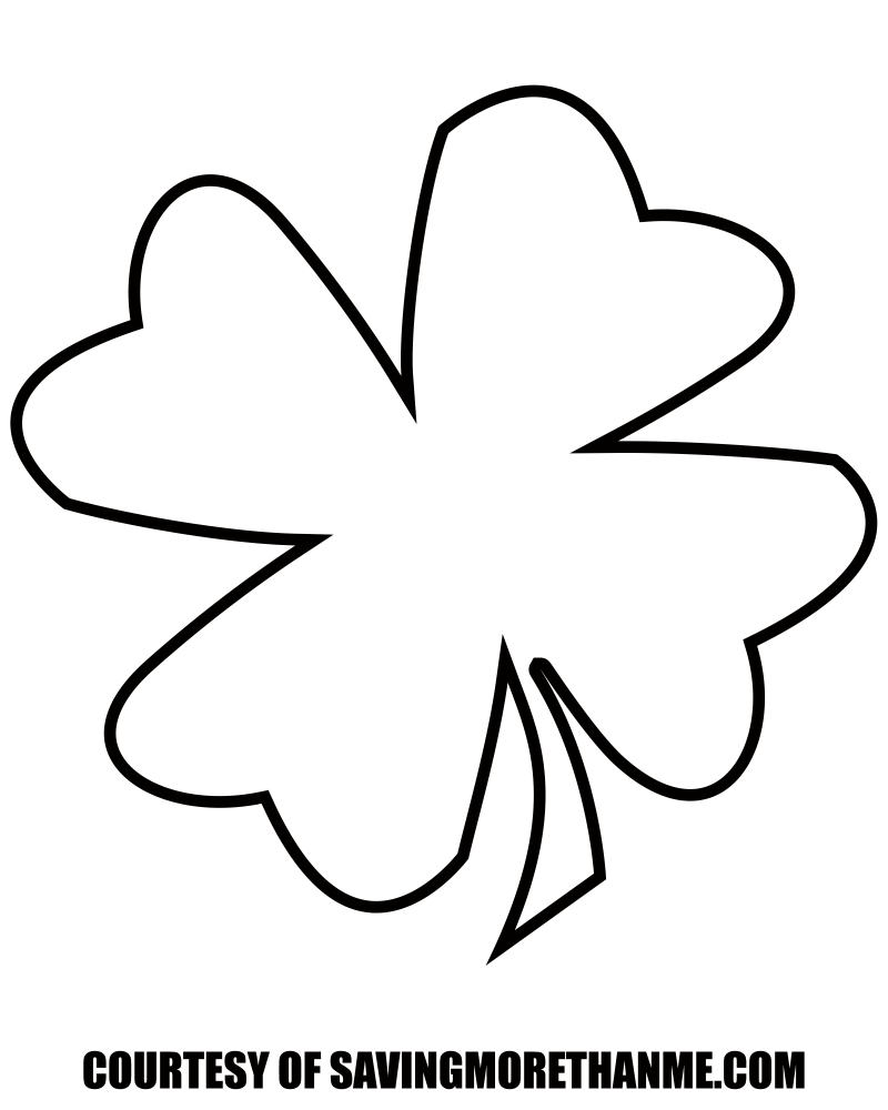 Free St Patricks Day Printables: Coloring Pages, Clover Templates, Etc - Free Printable Shamrock Cutouts