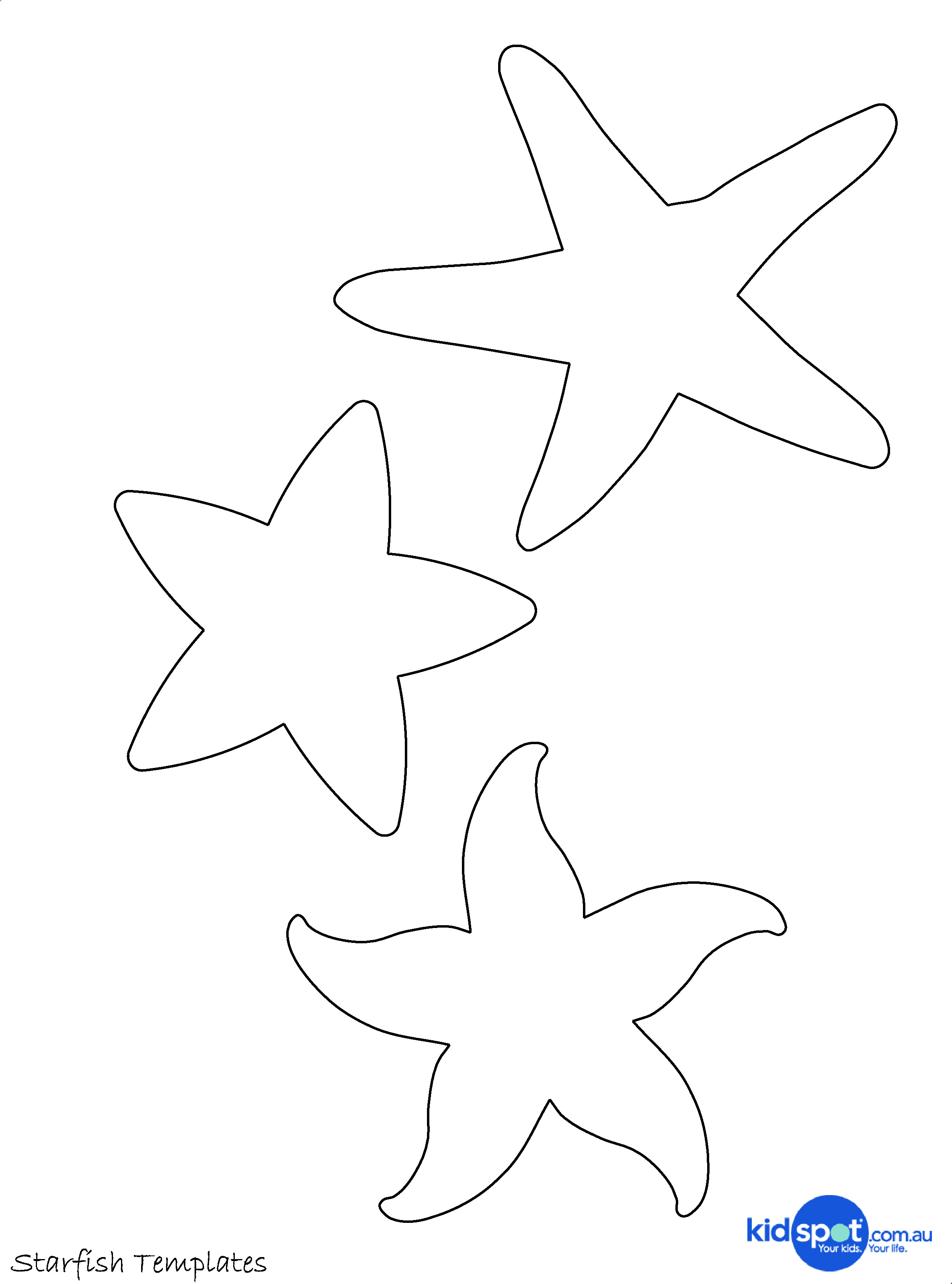 Free Starfish Template, Download Free Clip Art, Free Clip Art On - Free Printable Sea Creature Templates