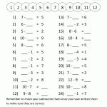 Free Subtraction Worksheets Missing Subtraction Facts To 12 1   Free Printable Math Worksheets Addition And Subtraction