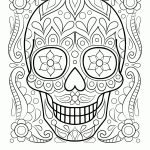 Free Sugar Skull Coloring Page: Printable Day Of The Dead Coloring   Free Coloring Pages Com Printable