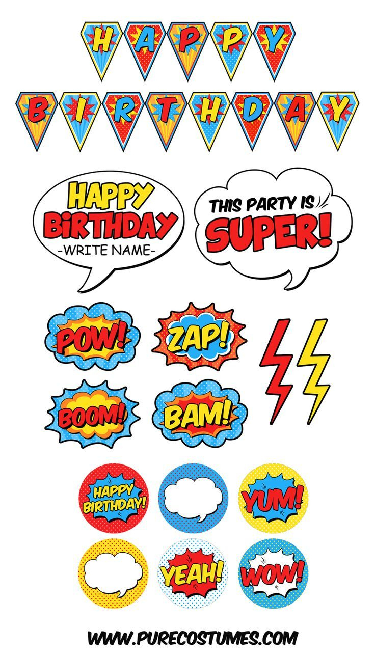 Free Superhero Pary Printables | Mots, Lettres Et Tags - Superhero Name Tags Free Printable