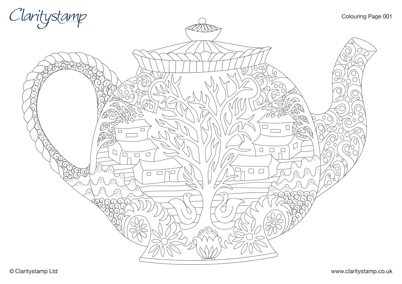 Free Teapot Coloring Book, Download Free Clip Art, Free Clip Art On - Free Printable Tea Cup Coloring Pages
