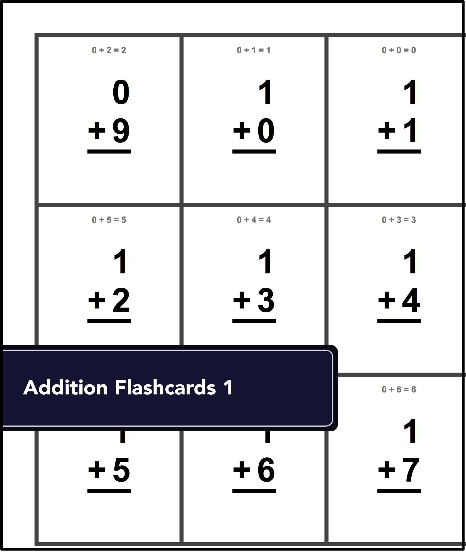 Free Thousands Of Printable Math Worksheets!! | Elementary Math - Free Printable Math Flashcards Addition