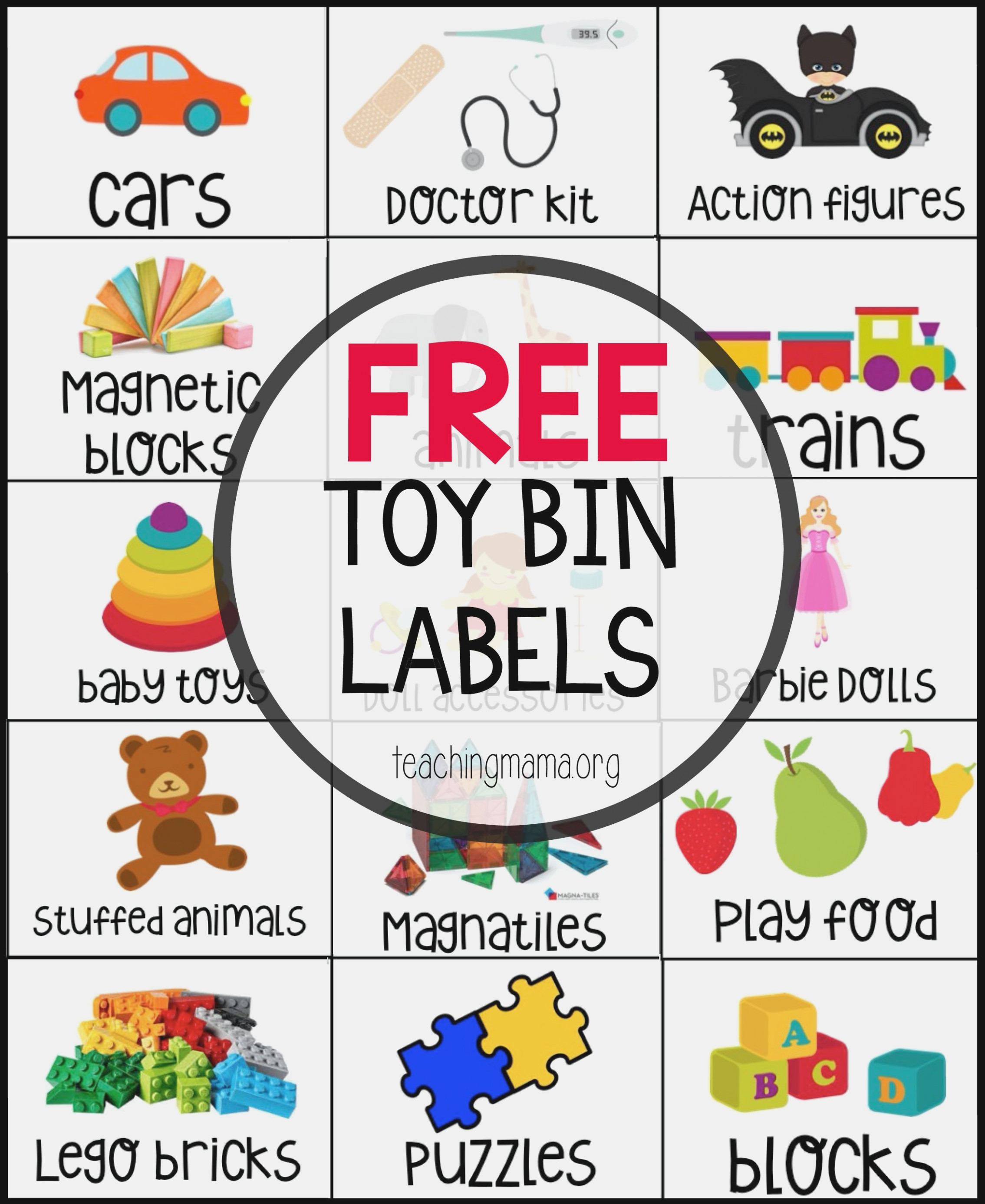 Free Toy Bin Labels In 10 | Teaching Mama&amp;#039;s Posts | Pinterest - Free Printable Classroom Labels With Pictures