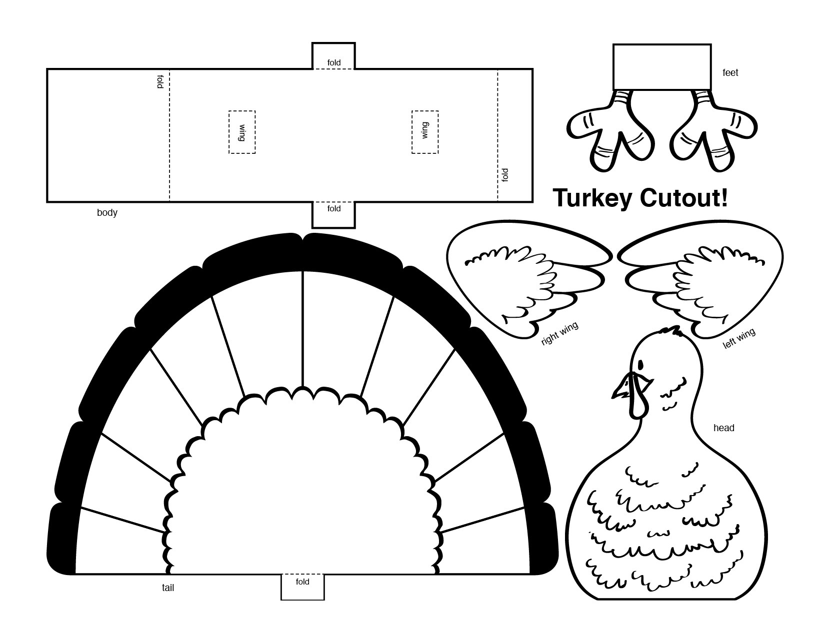 Free Turkey Cut Out Printable Free Printable